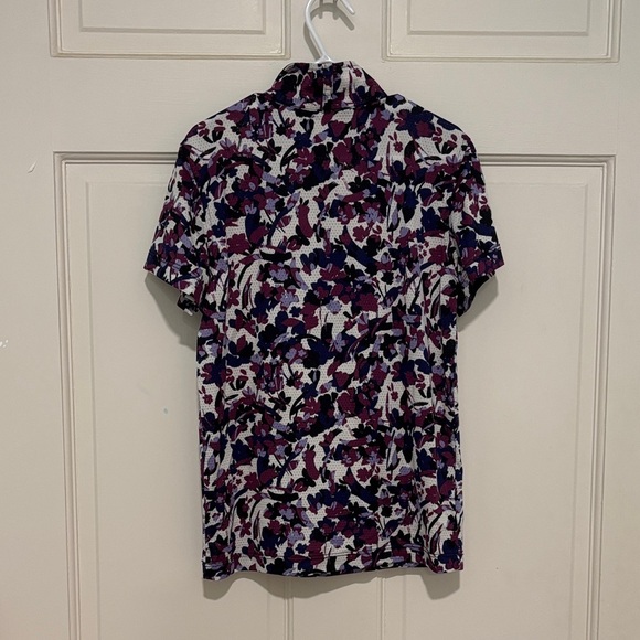 Kerrits Kids Ice Fill Short Sleeve in purple floral pattern size small - Picture 3 of 4